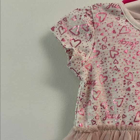 Juicy Couture Pink Heart Baby Dress with Tulle Skirt - Picture 6 of 7